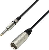 adam hall K3 MMP 0600 6m 6.35mm TRS XLR (3-pin) Zwart, Zilver audio kabel