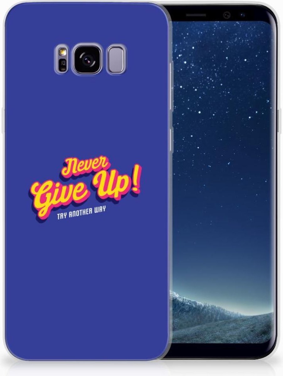 Samsung Galaxy S8 Plus Siliconen hoesje met naam Never Give Up