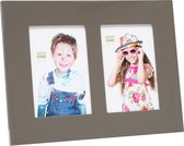 Deknudt Frames fotolijst S66WK9 P2 - taupe hoogglans - 2x foto 10x15 cm