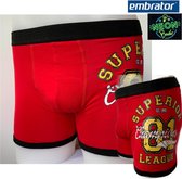 Embrator 2-stuks mannen Boxer Neon print Superior 81 rood maat XXL