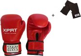 Rode bokshandschoenen 6 oz + binnenhandschoenen