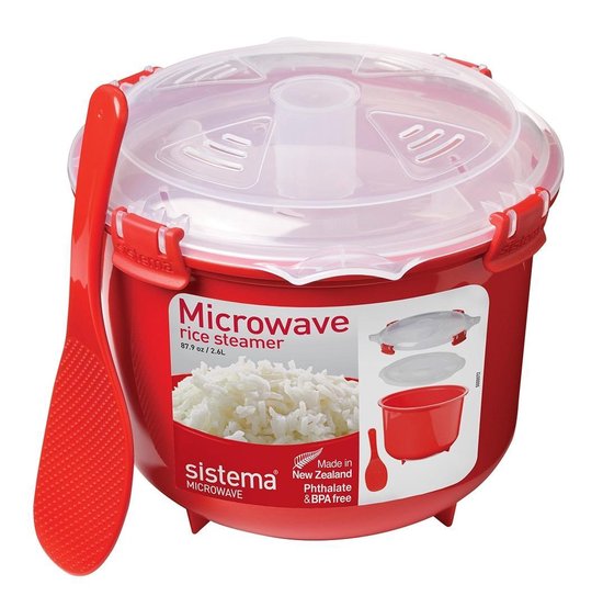 Sistema Microwave Rice Sleeve - Soupape de respiration - 2,6 litres - Rouge