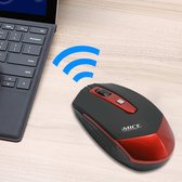 iMICE 2.4G USB-ontvanger 4 knoppen 1600DPI Draadloze optische computer Gaming Mouse (rood)