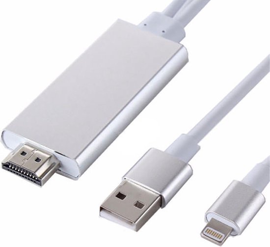 HDMI - Câble adaptateur pour iPhone vers TV, 1080P HDTV Câble