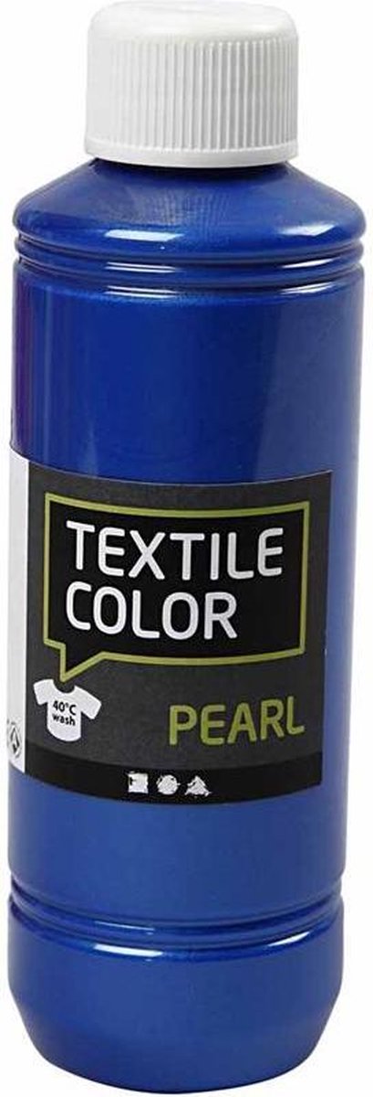 Textile Color, blauw, pearl, 250 ml