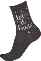 Pretty Polly - Kerst -  Dames sokken - 1 paar - one size - kleur grijs