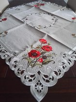 Home Trend - Tafelkleed - 110x110 cm - Creme - Roses