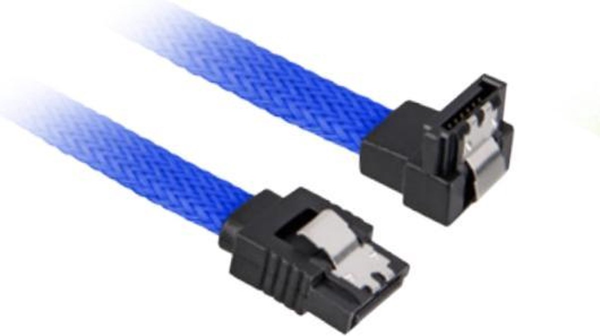 Sharkoon SATA 3 SATA-kabel 0,3 meter SATA 7-pin Zwart, Blauw