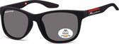 Montana MS313 - Zonnebril -New Wayfarer style - Zwart en Rood - Lensbreedte 54 mm
