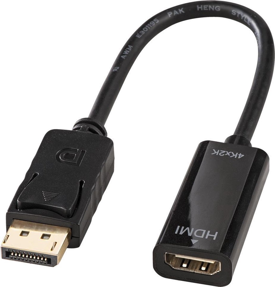 Lindy - Videoadapter - DisplayPort / HDMI - DisplayPort (M) naar HDMI (V) - zwart - 4K ondersteuning