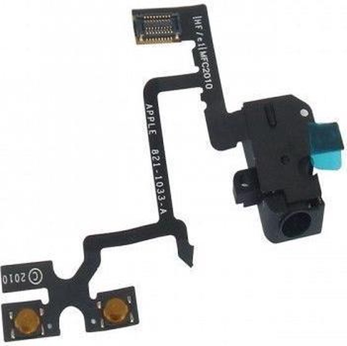 Koptelefoon jack aansluiting iPhone 4 connector flex headset reparatie onderdeel