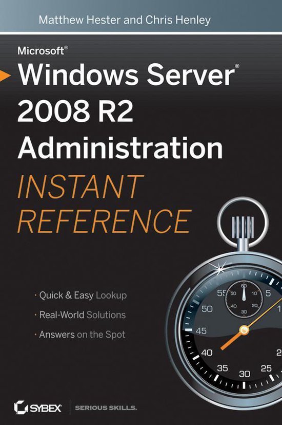 Microsoft Windows Server 2008 R2 Administration Instant Refe ... - cover