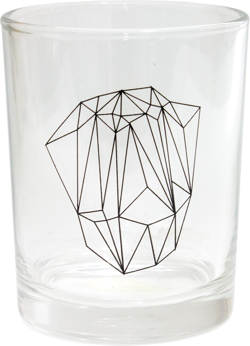 TAK Design Drinkglas Rock Diamond - Glas - Ø7 x 9 cm - Diamand