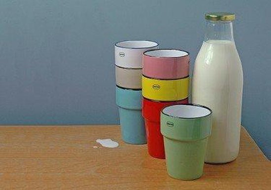 systematisch Wegversperring Mantel Cabanaz melk beker - 300 ml - Geel | bol.com