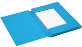 Dossiermap Secolor folio 3 kleppen 225gr blauw - 25 stuks