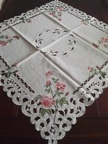 Home Trend - Tafelkleed - 85x85 cm - Creme - Rozen