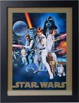 Poster Star Wars ingelijst 30x40cm.