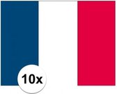 10x stuks Vlag Frankrijk stickers