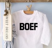 Shirtje  Boef | Lange of korte mouw | wit | maat 56-110