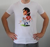 Eric Cantona Karikatuur T-Shirt - Maat XL - WK 2018