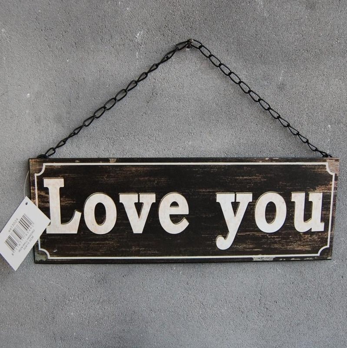 Clayre & Eef Tekstbord: love you