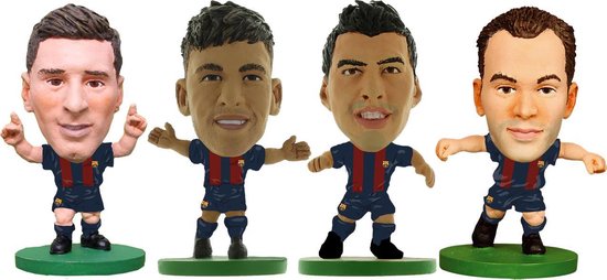 Soccerstarz voetbalpoppetjes BARCELONA 4-pack ⚽ Lionel Messi ⚽ Neymar Jr ⚽  Luis Suarez... | bol.com