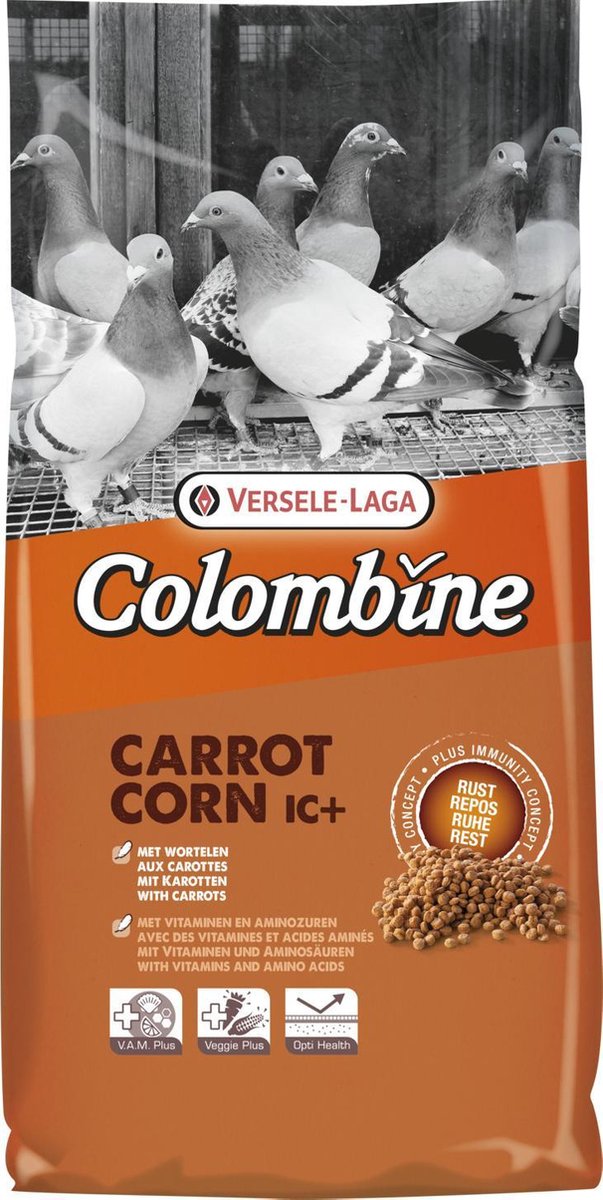 Colombine Carot-Corn met Verse Wortelen - 10 Kg - Duivenvoer