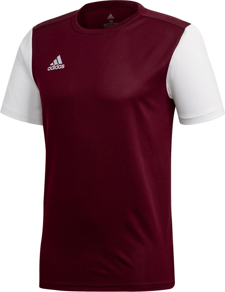 adidas Estro 19  Sportshirt - Maat 116  - Jongens - bordeaux rood/wit