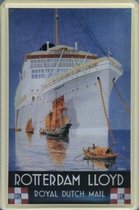 Rotterdamsche Lloyd Dempo reclame schip Dempo reclamebord 20x30 cm