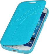 Bestcases Turquoise TPU Booktype Motief Hoesje Samsung Galaxy S4 mini