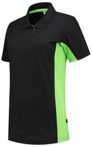 Tricorp Poloshirt Bi-color dames - 202003 - zwart / lime - maat S