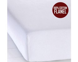 Hoeslaken LUXE MOLTON 160 x 200 cm Wit