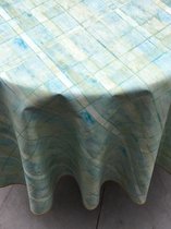 Tafellaken - Tafelkleed - Tafelzeil - Rond 150 cm Ø - Geweven onderlaag - Groen