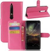 Book Case Hoesje Nokia 6.1 (2018) - Roze