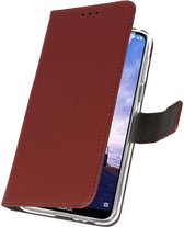 Wallet Cases Hoesje voor Nokia 6.1 Plus Bruin