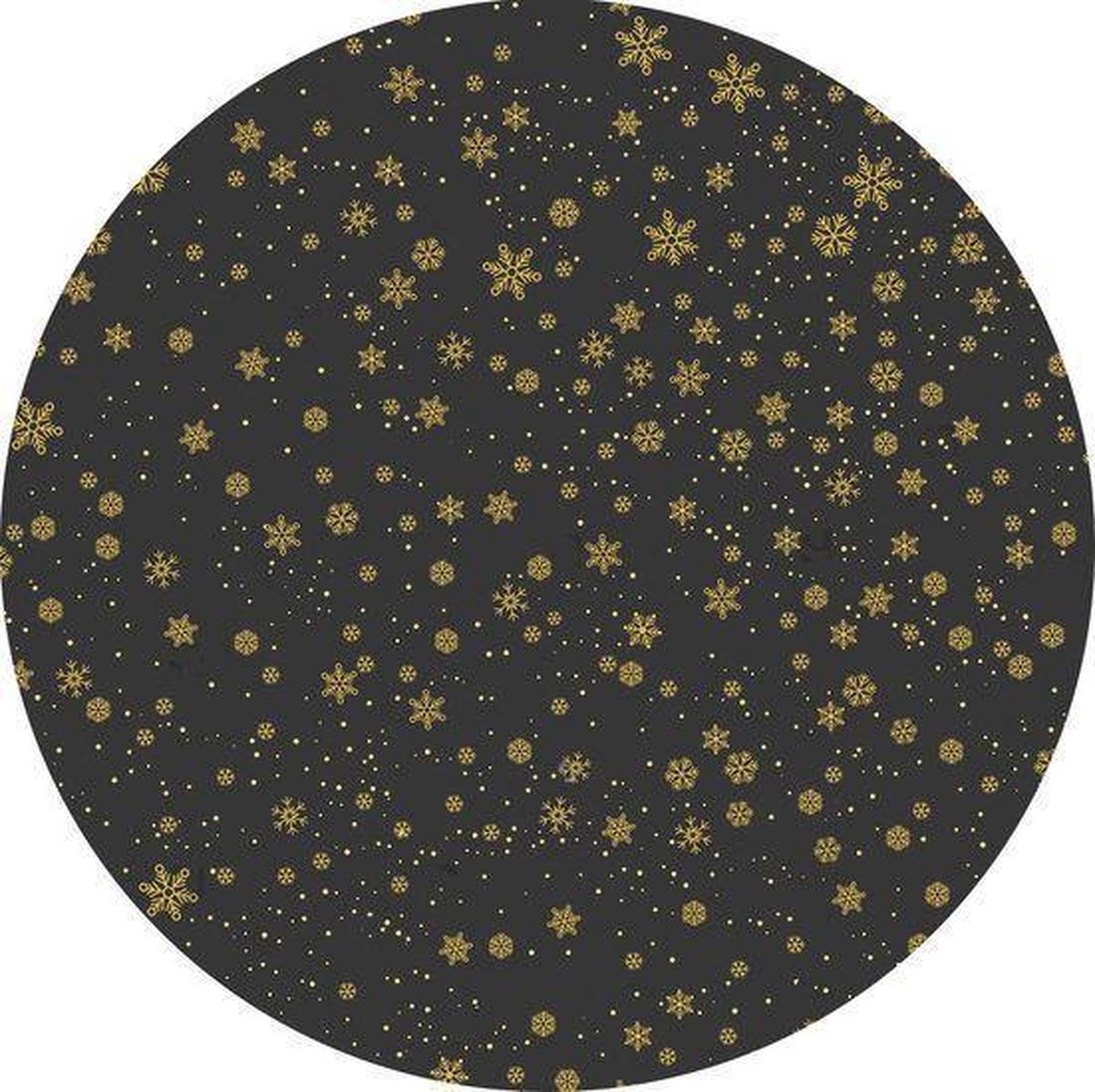 Kerstboom Kleed rok Sneeuwvlokjes zwart geel bol