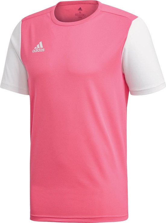 adidas Estro 19  Sportshirt - Maat S  - Mannen - roze/wit