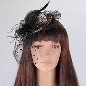 Fascinator met Tijgerprint | Bruid - Bruidsmeid - Bruidsmeisje - Drag Queen | Haarband Veren - | Feest - Gelegenheid - Bruiloft - Kerst - Gala - Communie - |