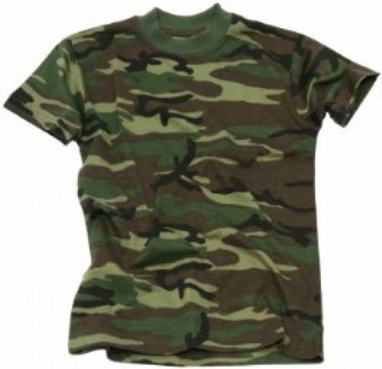 KM Military T-Shirt Woodland Junior 80 