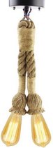 Touw lamp scheepstouw vintage 2x50CM twee E27 fittingen