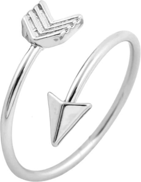 Mooie Open Ring Pijl - Bohemian Style - Verstelbaar - Zilverkleurig - Met Cadeauverpakking