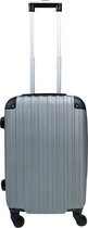 'Expandable' Handbagage koffer 55cm 4 wielen trolley - Zilver