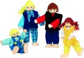 Ensemble de poupées à plier en bois Goki jeune famille 10-12cm