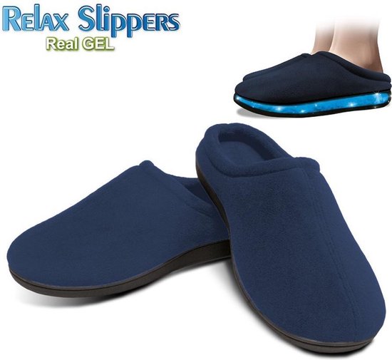 Relax Gel Slippers Pantoffels Blue Size L (41-42) sloffen | bol.com