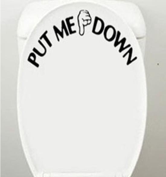 Toilet Bril Sticker Muur sticker Deur sticker Wc sticker "Put me down |  bol.com