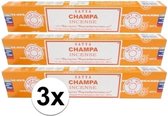 3x Nag Champa wierook Champa 15 gram