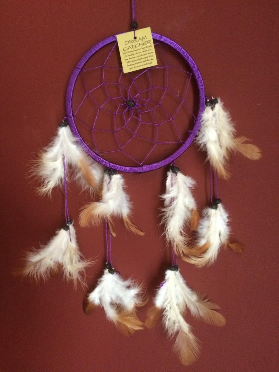 Zus & Zo Dromenvanger / Dreamcatcher Ø18cm zonder kleintjes - paars