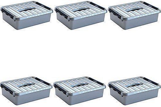 monteren Rekwisieten Klooster Sunware Vershoudbakjes Sunware Q-line opbergbox 10 liter 6 stuks | bol.com