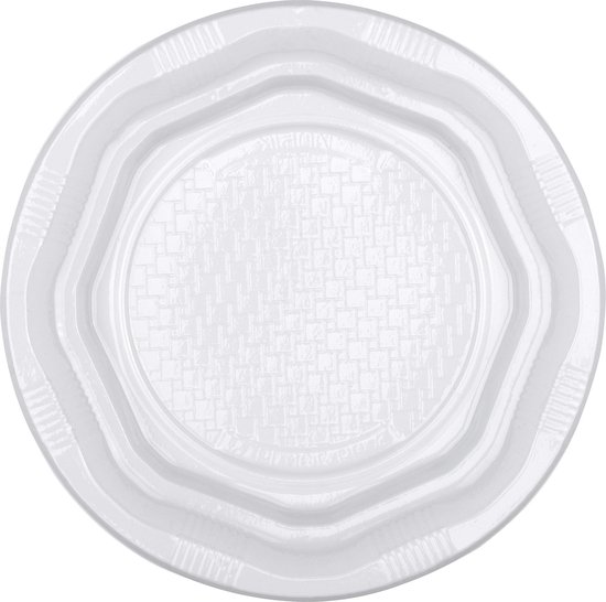 De Kamer Nauwkeurig band Wegwerp borden 16.5 cm wit (100 stuks) Plastic | bol.com