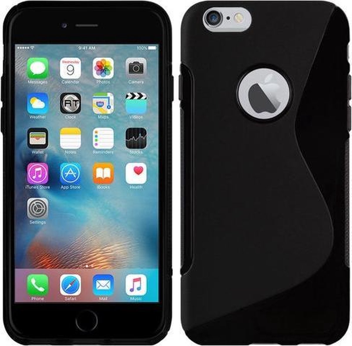 Apple iPhone 6S s-style silicone hoesje Zwart